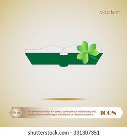 green book and clover, icon