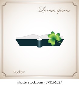 green book and clover, icon