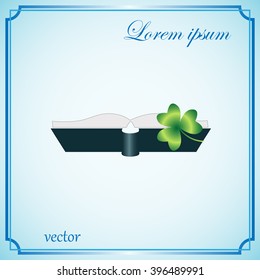 green book and clover, icon