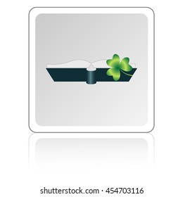 green book and clover, icon