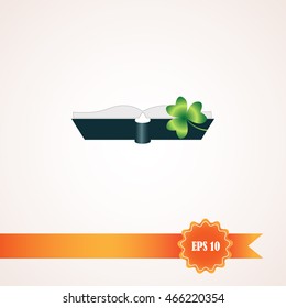 green book and clover, icon