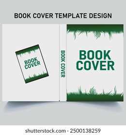 green Book Cover Annual Report, school book, Business Presentation Magazine vector.