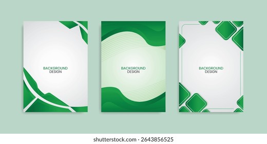 Modelo de capa de livro verde. Modelo de capa de livro A4 para relatório anual, revista, livreto, proposta, portfólio, brochura, cartaz e muito mais