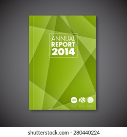 Green book design template for brochure / book / flyer  cover page.