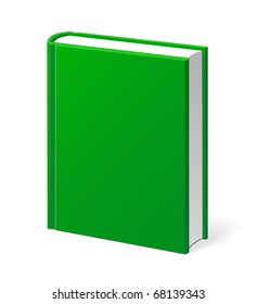 Green book isolated vector illustration