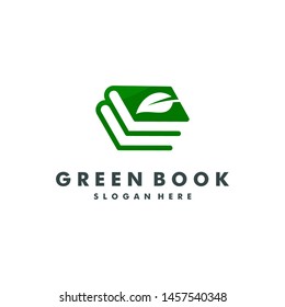 green book logo icon design - vector