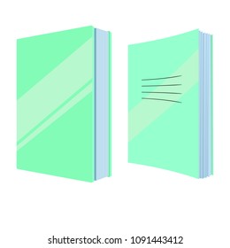  green book and notebook, vector
