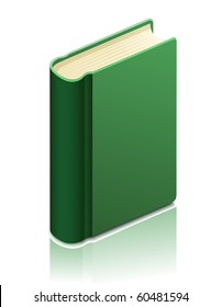 Libro verde con reflexión