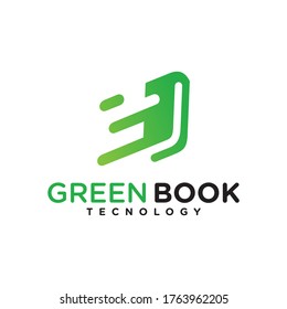 Green book technology logo design