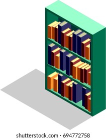 Green bookcase