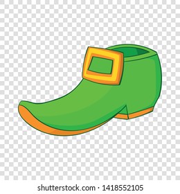 Green boot icon. Cartoon illustration of green boot vector icon for web