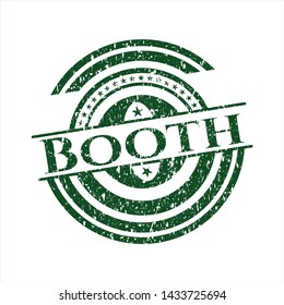 Green Booth distressed grunge seal