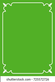 Green border frame book cover vector vintage background
