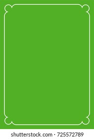 Green border frame book cover vector vintage background