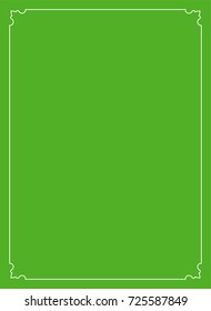 Green border frame book cover vector vintage background