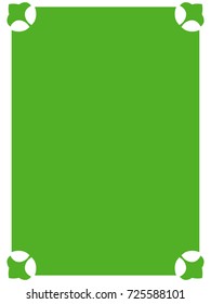 Green border frame book cover vector vintage background