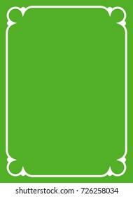 Green border frame book cover vector vintage background