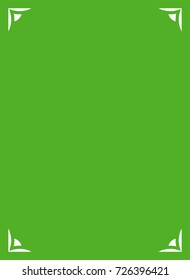 Green border frame book cover vector vintage background