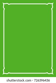Green border frame book cover vector vintage background