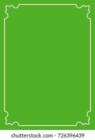 Green border frame book cover vector vintage background