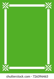 Green border frame book cover vector vintage background