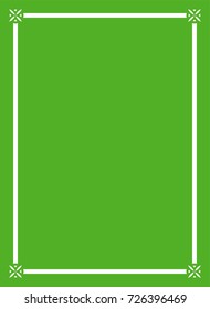 Green border frame book cover vector vintage background
