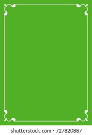 Green border frame book cover vector vintage background