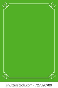 Green border frame book cover vector vintage background