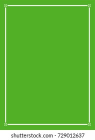 Green border frame book cover vector vintage background