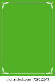 Green border frame book cover vector vintage background