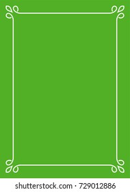 Green border frame book cover vector vintage background