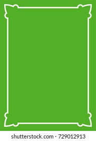 Green border frame book cover vector vintage background