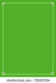 Green border frame book cover vector vintage background