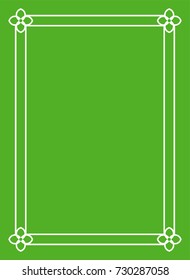 Green border frame book cover vector vintage background