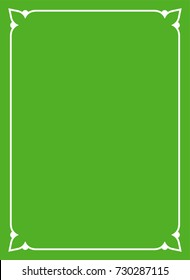 Green border frame book cover vector vintage background