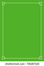 Green border frame book cover vector vintage background