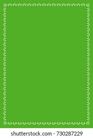 Green border frame book cover vector vintage background