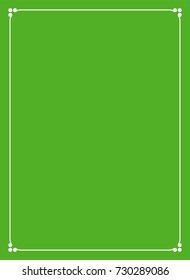 Green border frame book cover vector vintage background