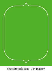Green border frame book cover vector vintage background