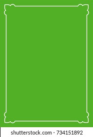 Green border frame book cover vector vintage background