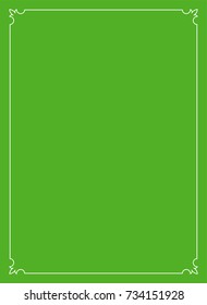 Green border frame book cover vector vintage background