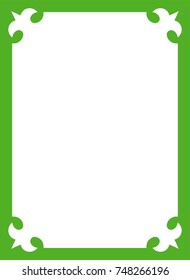 Green border frame book cover vector vintage background poster