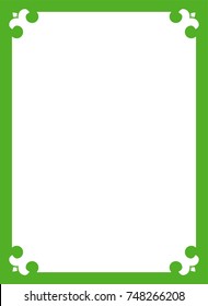 Green border frame book cover vector vintage background poster