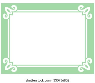 Green Border Frame Deco Vector Art Stock Vector (Royalty Free ...