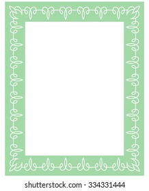 Green border frame deco vector art simple line corner