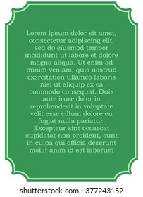 Green border frame deco vector art simple line corner
