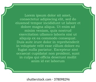 Green border frame deco vector art simple line corner