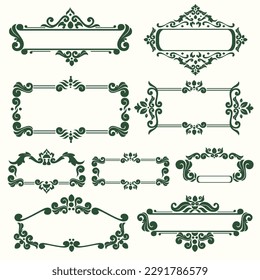 Green Border Frame Ornamental Collection
