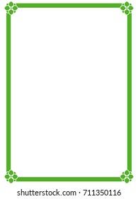 Green border frame vector vintage background