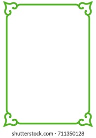 Green border frame vector vintage background